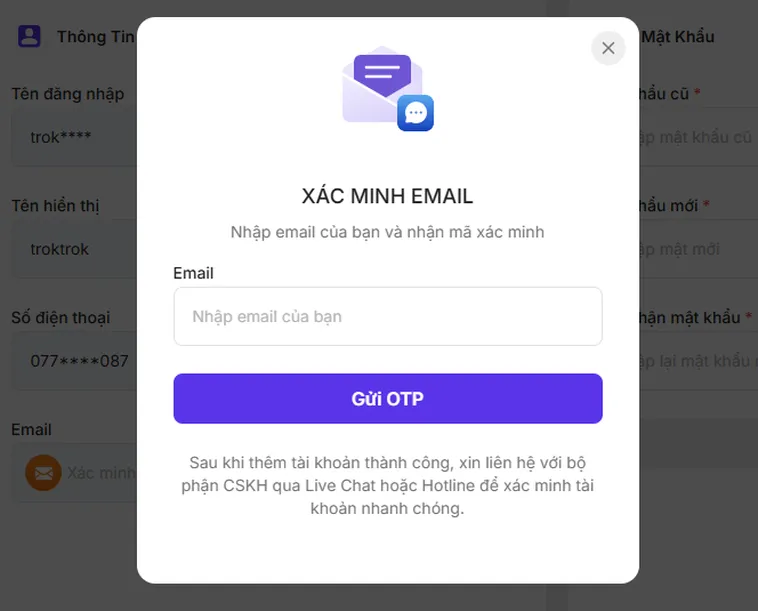 Kích Hoạt Email Để Tăng Mức Độ Bảo Mật Cho Tài Khoản Của Bạn